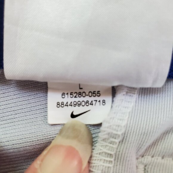 NIKE Dri-Fit SZ L Men's Swingman Sports Baseball Pants Gray/Blue Piping stripe - Picture 12 of 13